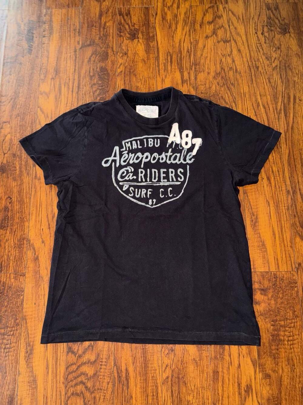 Vintage Aeropostale A87 Malibu CA Riders Surf C.C. Graphic T-Shirt